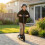 Electric Scooter for Kids, with LED Display, Green 4