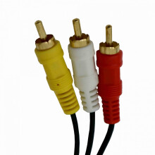 Oypla 1.5m Triple 3 Phono 3RCA to 3RCA AV Audio Video Gold Cable Lead