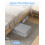 JUPELI 48L Rigid Under Bed Storage Boxes with Lids,15 cm High, 2Pack, Grey 2