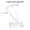 Book Stand, Multifunctional Metal Book Holder for Reading (White) 4