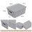 Ysmiltion Plastic Storage Baskets with Lid and Handle, 6 Pack, Light Gray 3