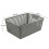 Bblina 3-pack Grey Plastic Kitchen Cupboard Storage Baskets, Plastic Storage Boxes Without Lid 3