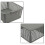 Bblina 3-pack Grey Plastic Kitchen Cupboard Storage Baskets, Plastic Storage Boxes Without Lid 4