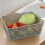 Bblina 3-pack Grey Plastic Kitchen Cupboard Storage Baskets, Plastic Storage Boxes Without Lid 5