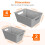 Lifewit 6 Pack Plastic Storage Baskets,Stackable Storage Bins,Light Grey 2