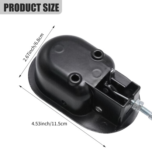 MospdyGear 2-Piece Recliner Handle Repair Kit, Universal Black Metal Release Pull with Cable for Reclining Sofas 2