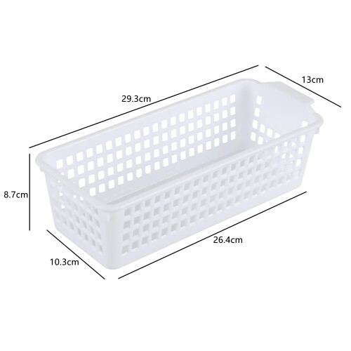 Ramddy 12-Pack Desktop Slim Storage Basket, Plastic Small Storage Baskets 2