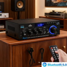 Home HiFi Power Amplifier 600W Digital 2.0 Channel FM Radio 220V With Remote