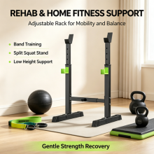 Squat Rack Barbell Stand Adjustable, Multifunctional Weight Bench Press Rack