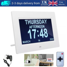 Dementia Digital Clock with Date and Day of Week For Elderly Medication Reminder