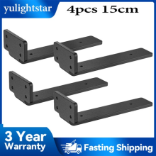 4X Heavy Duty Cast Iron T-Shaped Wall Mounted Shelf Brackets Support Decor Home