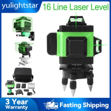 Laser Level 16 Line Green Self Leveling 4D 360掳 Cross Measure Tool Kit 520MM