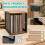 ZOESTORAGE Vinyl Records Storage Stand, Rustic Brown 3
