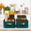 W&H 5 PCS Plastic Storage Boxes, Medium Plastic Storage Baskets with Handle, Home & Kitchen Cupboard Boxes, Organizer Baskets for Bathroom, Shelf 3