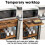 PUNCIA Coffee Bar Cabinet with Mini Fridge Space for Dorm Kitchen Retro 4