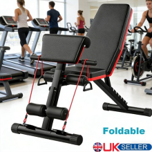 Foldable Weight Bench Adjustable Strength Training Full Body Workout Incline Gym