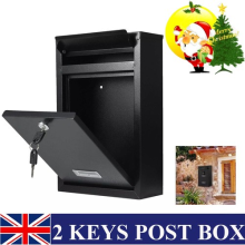 Large Letter Post Box Mail box Metel Lockable Outdoor UK Wall Mounted With Keys
