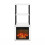 Furinno Turn-N-Tube 2 Tier Side Table Display Stand with Fireplace Insert, Plain White/Black 4
