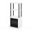 Furinno Turn-N-Tube 2 Tier Side Table Display Stand with Fireplace Insert, Plain White/Black 5