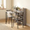 Homcom HOMCOM Folding Dining Table, Kitchen Table with Shelves Grey Wood Effect 2