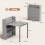 Homcom HOMCOM Folding Dining Table, Kitchen Table with Shelves Grey Wood Effect 3