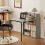 Homcom HOMCOM Folding Dining Table, Kitchen Table with Shelves Grey Wood Effect 8