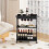 Bar Cart, 3 Tier Serving Trolley, Rolling Wine Trolley, Drinks Trolley 4