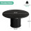 Tribesigns Tribesigns 47-Inch Black Round Dining Table for 4-6 People, Modern Circle Kitchen Table with Fluted Round Base 3