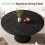 Tribesigns Tribesigns 47-Inch Black Round Dining Table for 4-6 People, Modern Circle Kitchen Table with Fluted Round Base 5