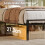 ODK 3ft Single Bed Frame with Storage Wooden Headboard, 90x190cm 5