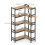 Coleshome 5-Tier L-Shape Corner Bookcase, 145.5cm, Brown 3