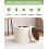 Bonlife Round Ottoman Stool with Storage, Folding Footstool,33x33x35cm 5