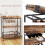Bar Cart, 3 Tier Serving Trolley, Rolling Wine Trolley, Drinks Trolley 5