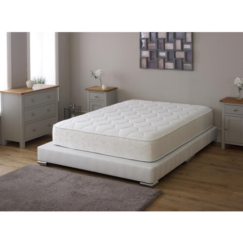 Starlight Beds Serene White Double Mattress, 4ft6 x 6ft3 1