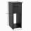 ComfortCove Narrow Bedside Table with Storage Shelf & Handle, Black 3