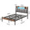 ODK 4ft6 Double Bed Frame with Storage Upholstered Headboard 2