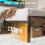 ODK 4ft6 Double Bed Frame with Storage Upholstered Headboard 5