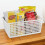Yarebest Large Plastic Storage Basket Box, Cupboard Storage Baskets, 3-Pack (White) 4