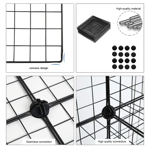 C&AHOME Wire Cube Storage, 6-Cube Storage Organizer Metal,Bookshelf 1
