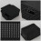 Innouse 6 PCS Small Plastic Woven Storage Basket with Lid for Desktop Black 2