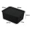 Innouse 6 PCS Small Plastic Woven Storage Basket with Lid for Desktop Black 3