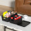 Innouse 6 PCS Small Plastic Woven Storage Basket with Lid for Desktop Black 4