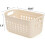 DEAYOU 9 Pack Plastic Storage Basket, Small Pantry Organizer Basket Bins, Rectangular Storage Tray Basket Container with Handle for Shelf, Household 2
