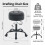 FIRAVOE Drafting Chair with Storage, Adjustable Leather Drafting Stool 52.5â“62.5 cm, Black Rolling Office Stool 2