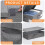 Dntorx 2 Pack 50L Under Bed Storage Boxes with Lids, Foldable, Grey 3