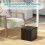 Oak & Tea Storage Ottoman, Foldable Storage Bench, Small Footrest, Cube Storage Unit, 3 Storage Boxes with Lid, Footstool 2
