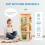 OOOK Rotating Bookshelf, 3 Tier Corner Spinning Bookshelf for Small Space 4