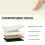 PINPLUS Folding Storage Box Ottoman, Linen Small Footstool, Cream White 5