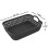 Zerdyne Set of 6 Gray Small Plastic Storage Basket Tray with Handle 3