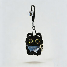 (Style B)Cat Cute Plush Doll Pendant With Rainbow Scarf Car Backpack Accessories Decor